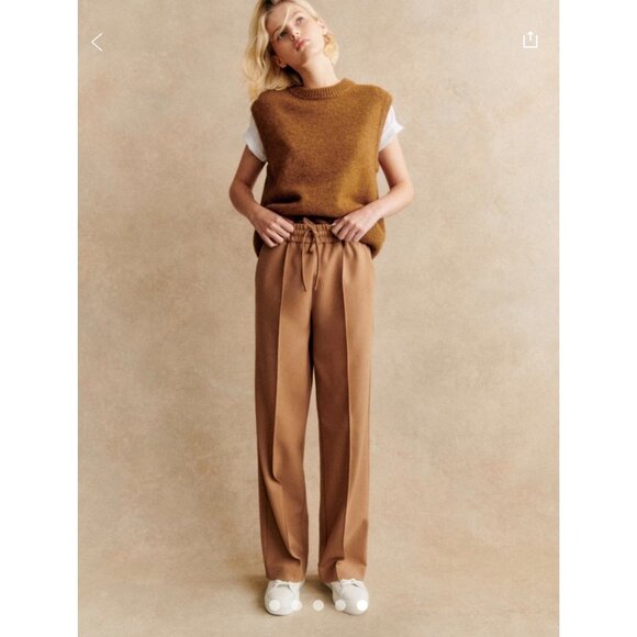 Sézane Samuel JumperMustard Knit Sleeveless Sweater Vest XXL - Picture 10 of 11